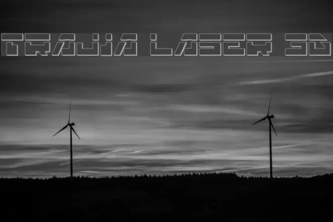 Trajia Laser 3D Schriftart examples
