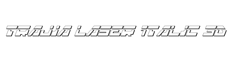 Trajia Laser Italic 3D Font