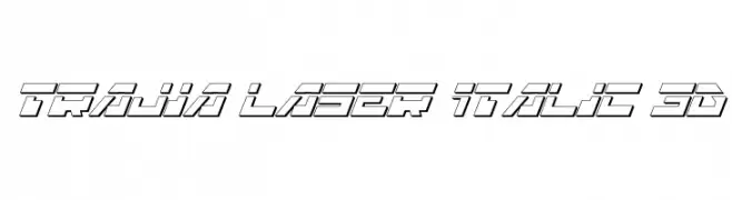 Trajia Laser Italic 3D  Free Fonts Download