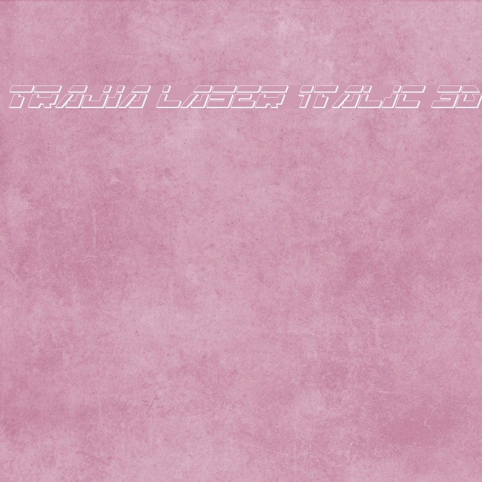 Trajia Laser Italic 3D Font examples