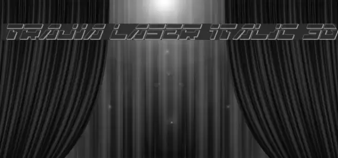 Trajia Laser Italic 3D Шрифта examples