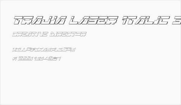 Trajia Laser Italic 3D Business Card