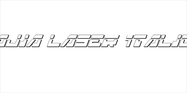 Trajia Laser Italic 3D Logo
