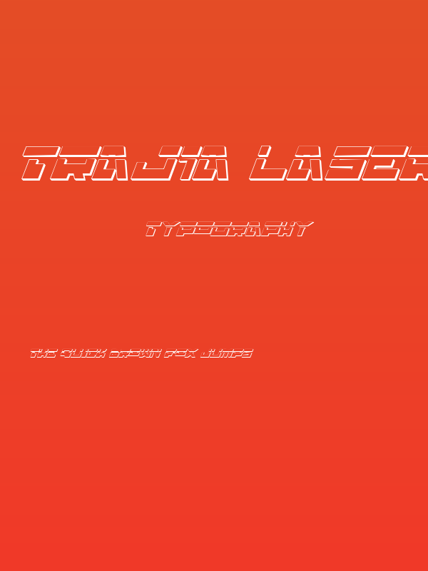 Trajia Laser Italic 3D Poster