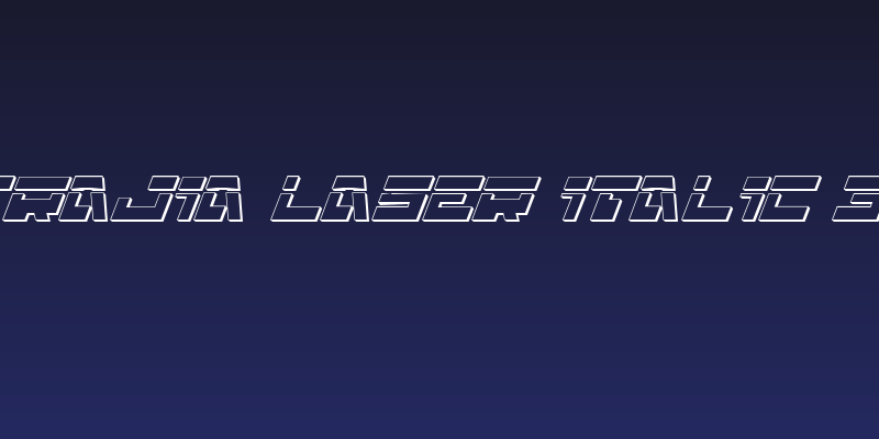 Trajia Laser Italic 3D Social Header