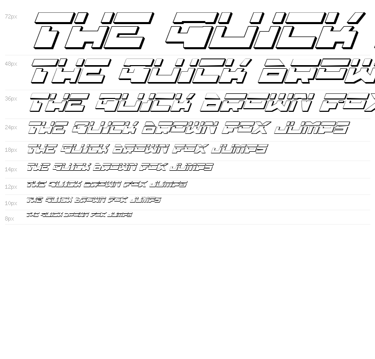 Trajia Laser Italic 3D Waterfall