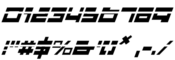 Trajia Laser Italic Font OTHER CHARS