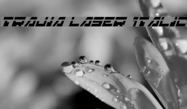 Trajia Laser Italic Шрифта examples