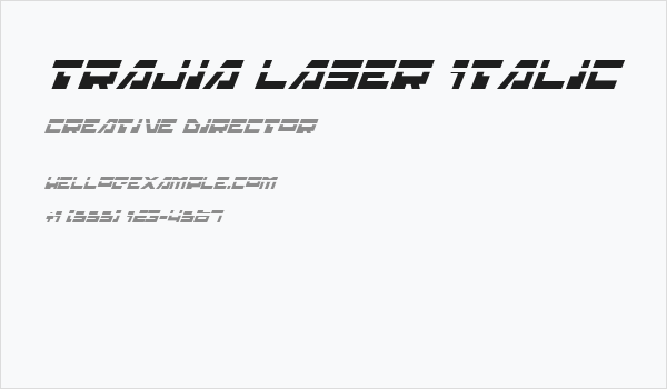 Trajia Laser Italic Business Card