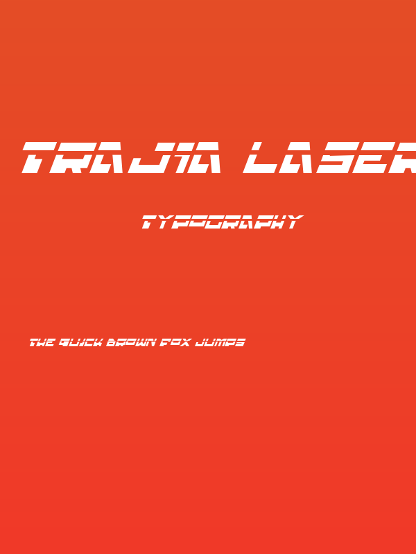 Trajia Laser Italic Poster