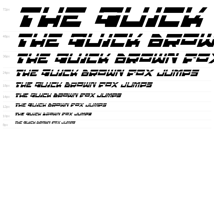 Trajia Laser Italic Waterfall