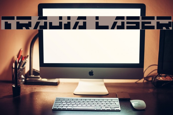 Trajia Laser Font examples