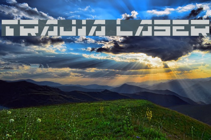 Trajia Laser Font examples