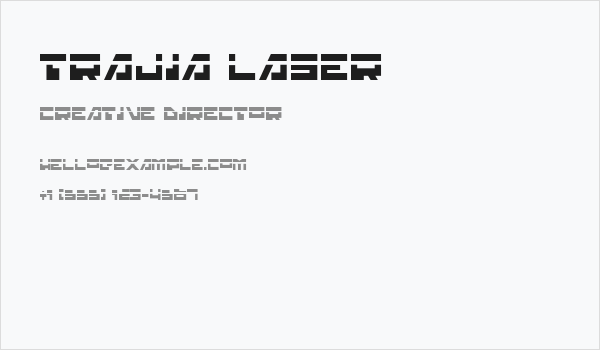 Trajia Laser Business Card