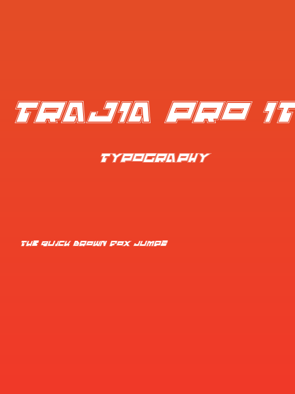 Trajia Pro Italic Poster