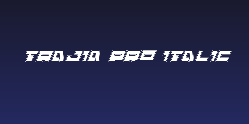 Trajia Pro Italic Social Header