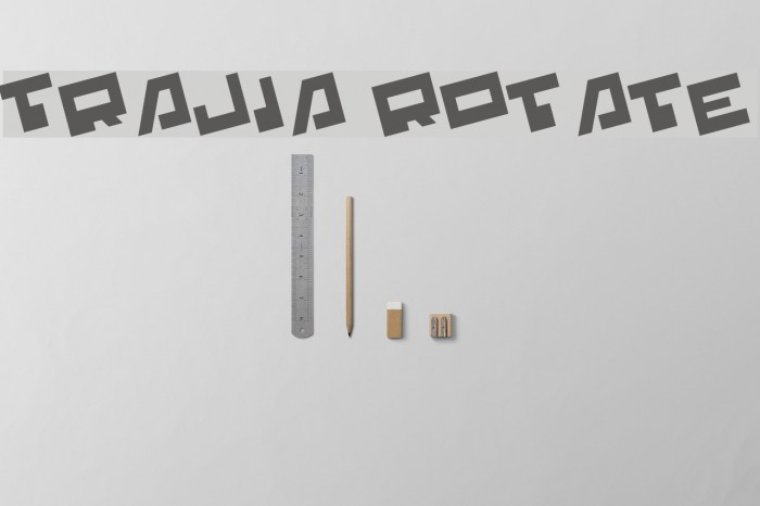 Trajia Rotate Font examples