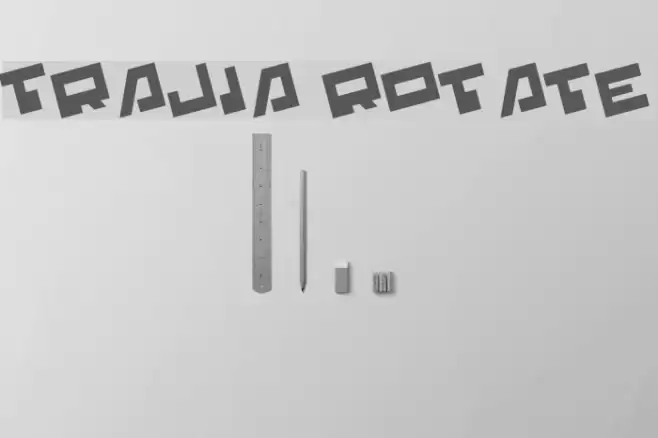 Trajia Rotate Font examples