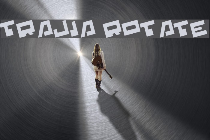 Trajia Rotate Font examples