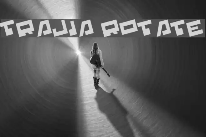 Trajia Rotate Font examples