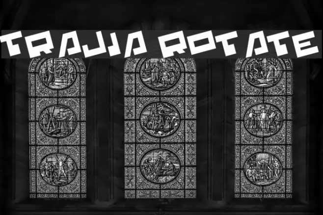 Trajia Rotate Font examples