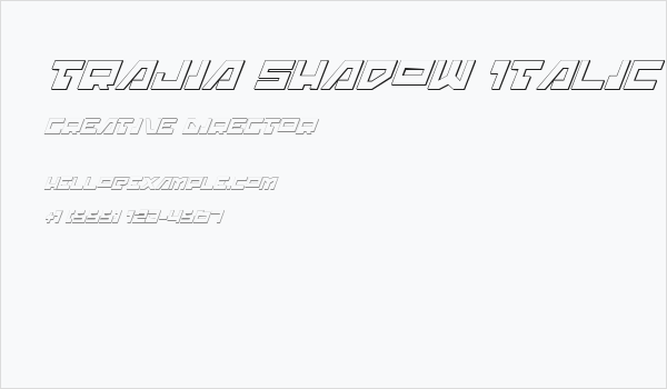 Trajia Shadow Italic Business Card