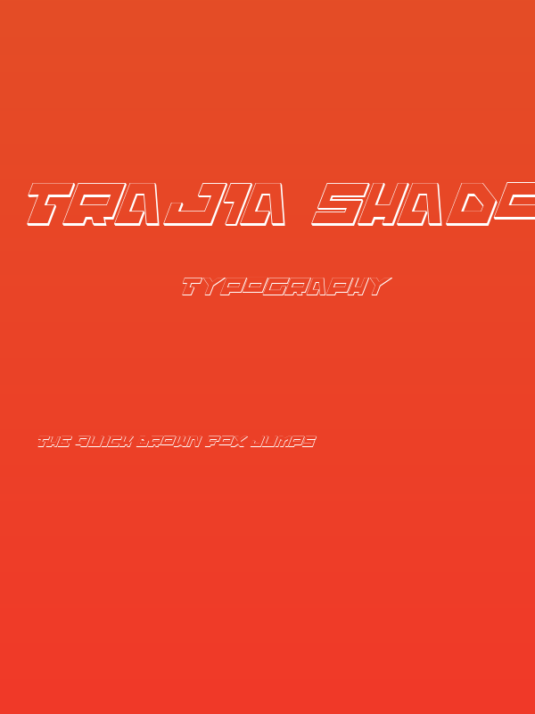 Trajia Shadow Italic Poster