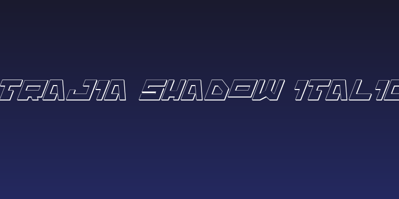 Trajia Shadow Italic Social Header