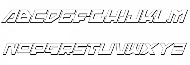 Trajia Shadow Italic Caratteri MINUSCOLO