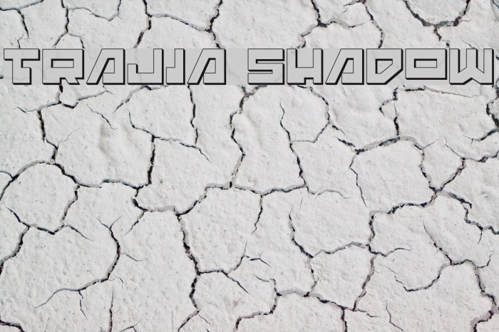 Trajia Shadow Font examples