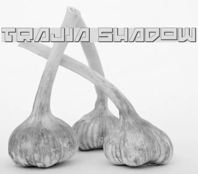 Trajia Shadow Font examples