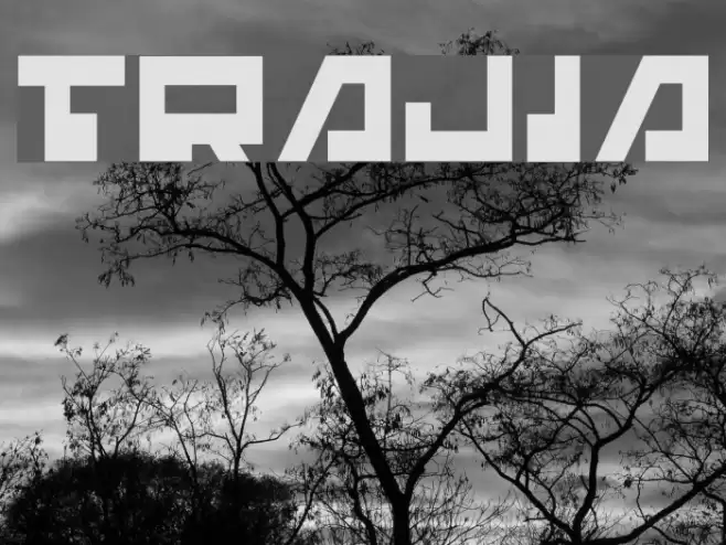 Trajia Шрифта examples