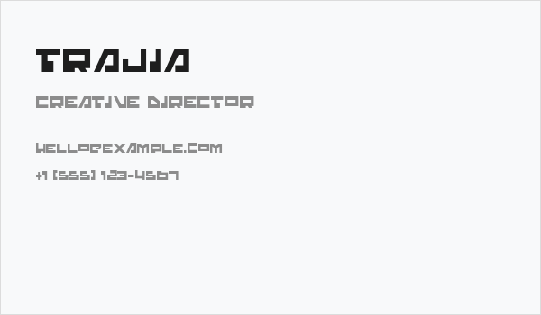 Trajia Business Card