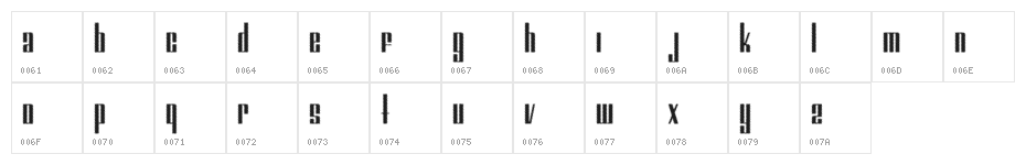 Trajma Character Map