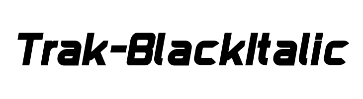 Trak-BlackItalic  لخطوط تنزيل