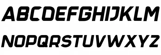 Trak-BlackItalic Schriftart Groß