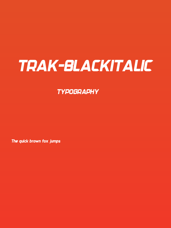 Trak-BlackItalic Poster