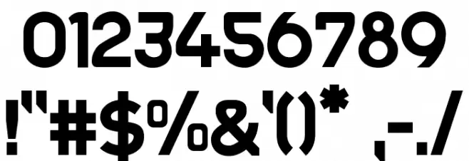 Trak-Bold Font OTHER CHARS