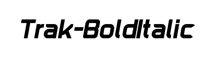 Trak-BoldItalic  font caratteri gratis