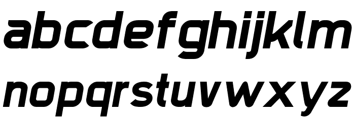 Trak-BoldItalic Font LOWERCASE