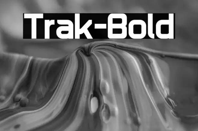 Trak-Bold Font examples
