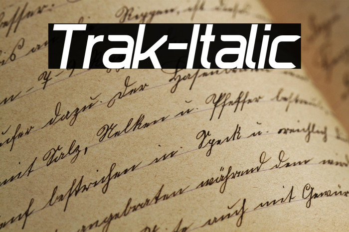 Trak-Italic Example 1
