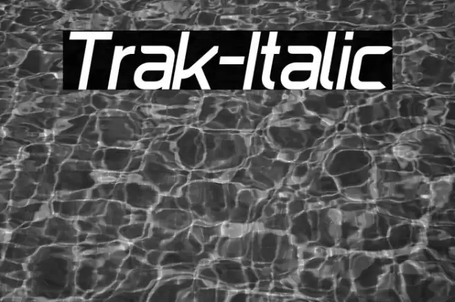 Trak-Italic Font examples