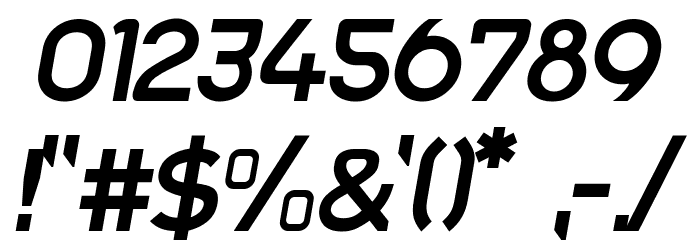 Trak-SemiBoldItalic Font OTHER CHARS