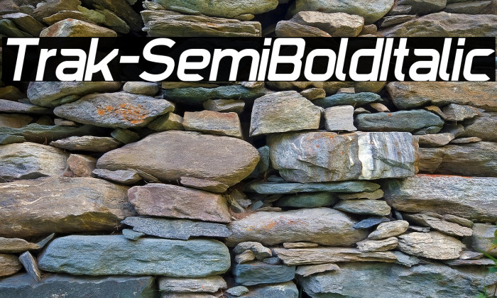 Trak-SemiBoldItalic Example 3
