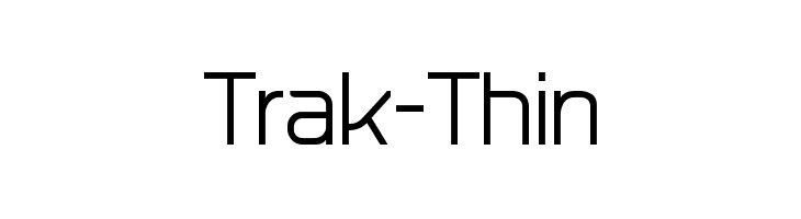 Trak-Thin  Frei Schriftart Herunterladen