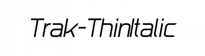 Trak-ThinItalic  フリーフォントのダウンロード