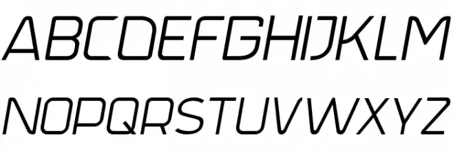 Trak-ThinItalic Шрифта ВЕРХНИЙ