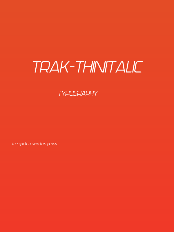 Trak-ThinItalic Poster