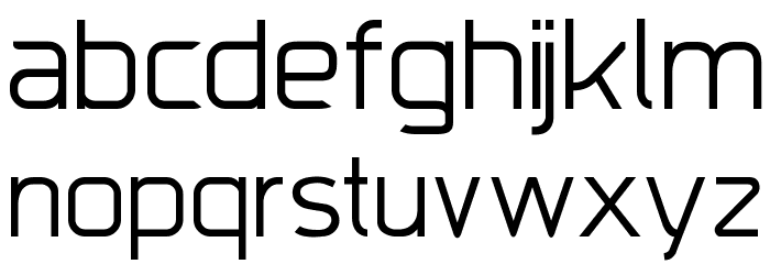 Trak-Thin Font LOWERCASE